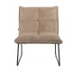 Fauteuil  Restaurant Cafe  Bar Et Horeca - Zoe  Velours Taupe